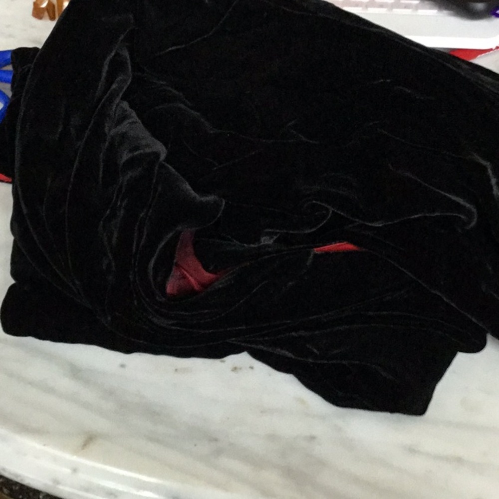 Velvet silk lined shawl